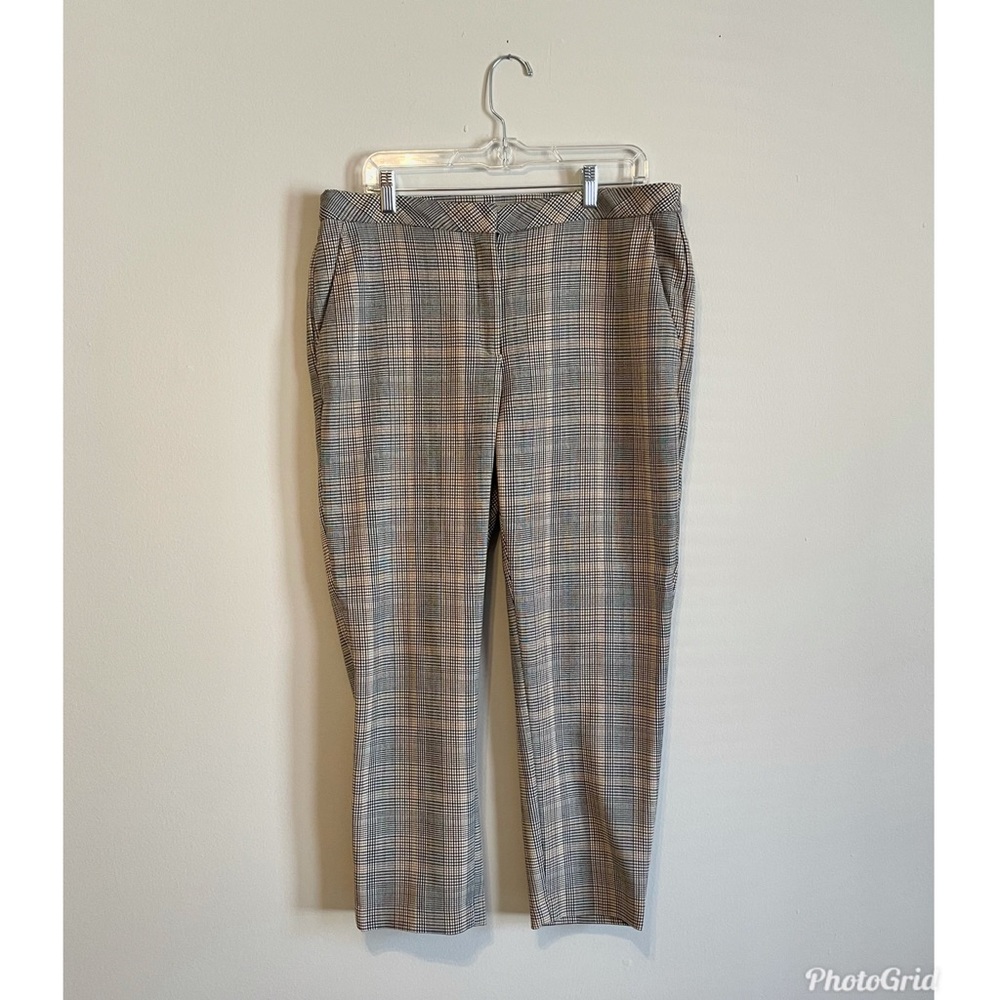 H&M Plaid Straight Leg Dress Pants